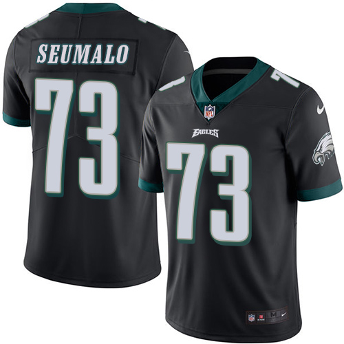 Men's Limited Isaac Seumalo Nike Jersey Black - #73 Rush NFL Philadelphia Eagles